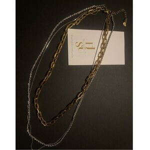 Handmade Hypoallergenic and Water Resistant Gold and Silver Titanium Necklace